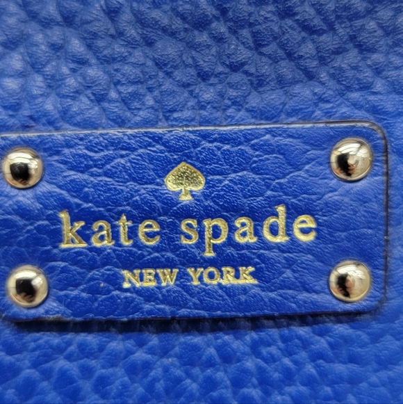 Kate Spade Blue Leather Tote Bag - Picture 14 of 14